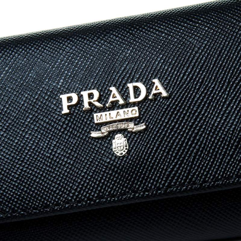 Knockoff Prada Real Leather Wallet 1139 black